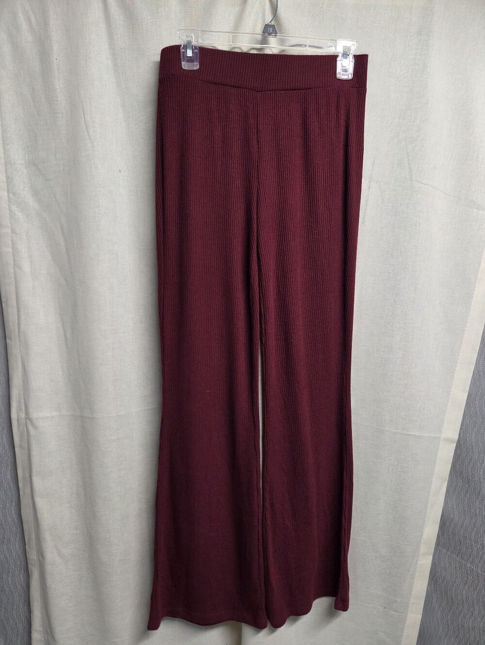 Maurices Ribbed Wide-Leg Pants in Wine